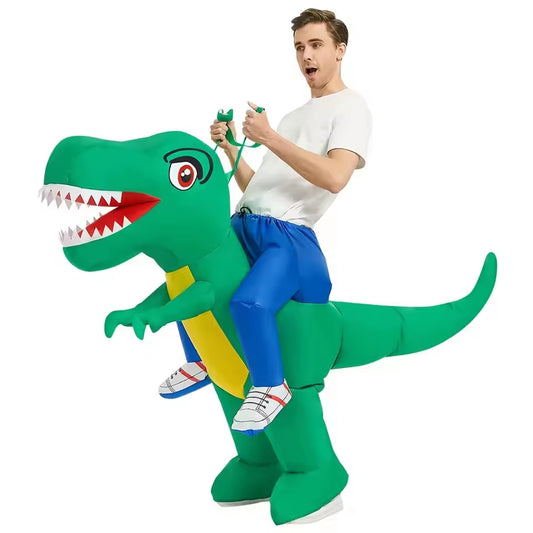1Pcs Halloween Adults Inflatable T-Rex Dinosaur Costume Suit Cosplay Funny Air Blow-Up Suits Carnival Christmas Theme Party